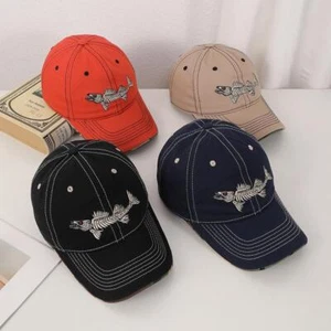 Baseballmütze Fischgrätenmütze Angeln Truckermützen für Herren Freizeit Fischgräten rot neu - Bild 1 von 14