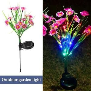 Solar Garden Lights Outdoor Waterproof LED Flower Stake Lamp Yard Patio Decor US - Picture 1 of 14