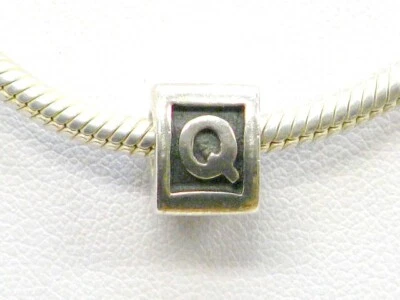 Pandora Charm Element Bead Sterling Silber 925 Buchstabe Q - Bild 1 von 2