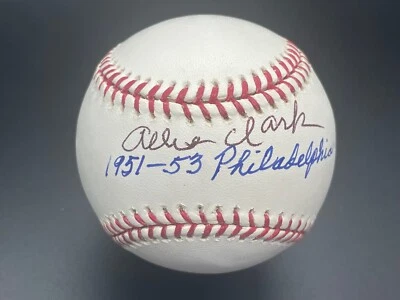 Allie Clark "Philadelphia As WWII US Army Medic" Autographed Signed Baseball PSA - Image 1 of 4