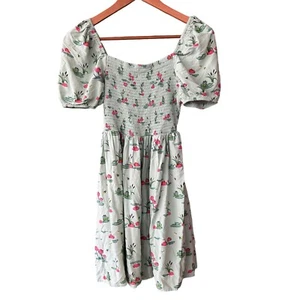 Disney Die Prinzessin und der Frosch Lilie Pads Blumen gesmoktes Kleid Boxlunch Small - Bild 1 von 7