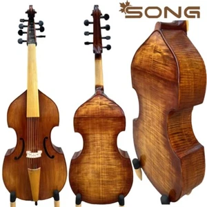Viola Da Gamba 7 Cuerdas 27", Buen Sonido, Gamba Madera Maciza, Arco Estuche Libre - Imagen 1 de 11