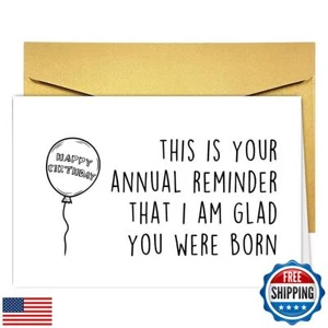 Qamza Funny Birthday Card for Sister Brother, Humorous Birthday Card for Best - Picture 1 of 5