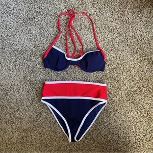 Top de bikini con aros y parte inferior de carlotta americana Beach Riot talla pequeña - Imagen 1 de 9