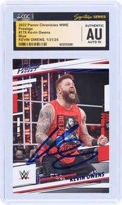 Kevin Owens Signed 2022 Panini Chronicles Prestige Blue #178 #/99 CGC 10 Card - Picture 1 of 3
