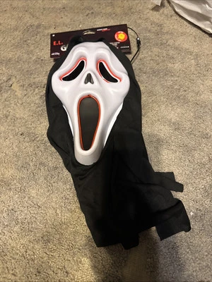 Fun World E.L Ghost Face Light-Up Halloween Mask NWT - Image 1 of 2