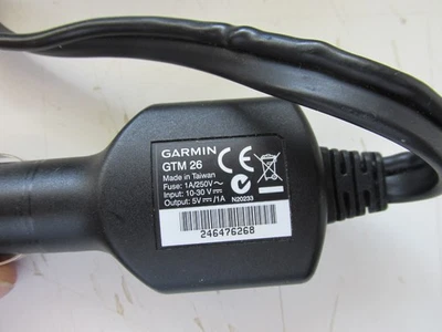 Garmin GTM 26 Traffic Receiver Charging/ Power Cord OEM Genuine - Image 1 of 4