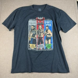 WWE WrestleMania 2021 Roman Reigns Edge Bryan T-Shirt XL Gray Graphic Tee - Picture 1 of 9