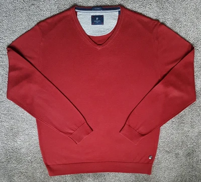 " PIERRE CARDIN -  WARMER HERREN - PULLOVER  " Gr. L (52) in dunkelrot - Bild 1 von 4
