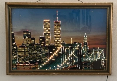 Lámpara eléctrica de colección Twin Towers New York City XLarge Light Puente de Brooklyn Foto 1 de 4