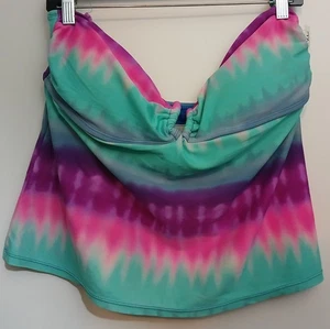 XL (Size 16 - 18) COLLECTIONS BY CATALINA Multicolor Tie Dye Bathing Suit Top - Picture 1 of 3