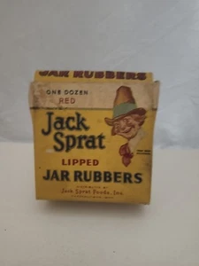 Tarro de conservas de comestibles Jack Sprat Western de colección cauchos en caja Spice Co Iowa IA - Imagen 1 de 6