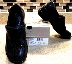 B•O•C Peggy Leder Obermaterial Komfort Schuhe schwarz Größe 7 1/2 Damen Krankenschwester Salon - Bild 1 von 7