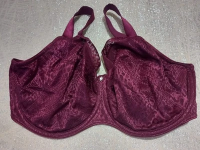 Fantasie Wired And Unpadded Balcony Wine Bra UK Size 32HH - Image 1 of 4