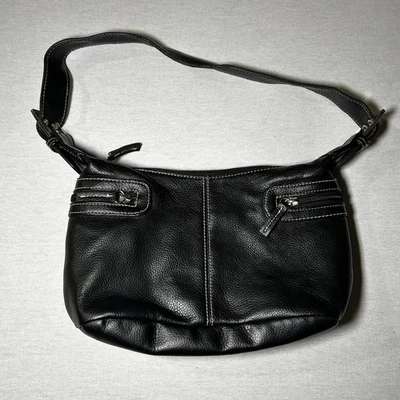 St. John's Bay черный Y2K сумочка с молнией и пряжки акценты - Изображение 1 из 4