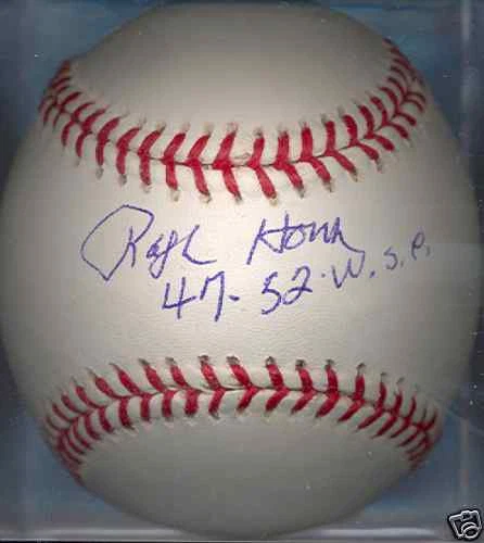 Ralph Houk 1947 New York Yankees Autographed Signed OML Baseball COA DECEASED  - Image 1 of 1