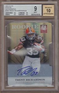 12 2012 Elite Status Trent Richardson Auto RC #'d /24 BGS 9 MINT Near Gem Mint - Picture 1 of 2