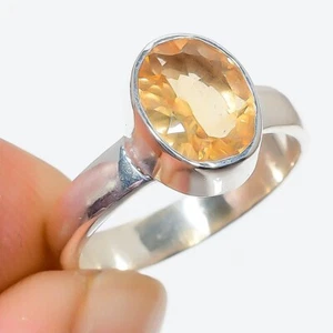 Nuevo anillo de morganita natural de plata esterlina maciza con racimo madre joyería talla 6 - Imagen 1 de 8