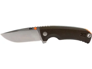 SOG Tellus FLK Folding Knife 3.65" Clip Point Blade Flat Dark Earth GRN Handle - Picture 1 of 4