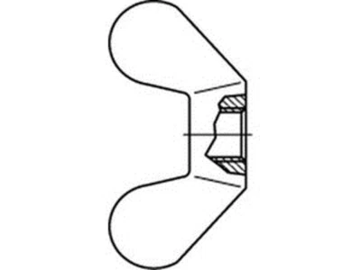 DIN 315 Flügelmutter Messing Mutter - Bild 1 von 3