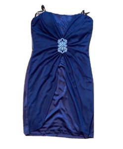 Jump Apparel Wendye Chaitin Sleeveless Gem Mini Dress Size 5/6 Gunmetal NWT USA - Picture 1 of 4