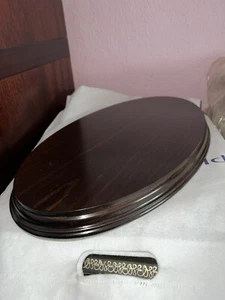 Ovale Sockel aus Massivholz Platten. Top Zustand  - Bild 1 von 6