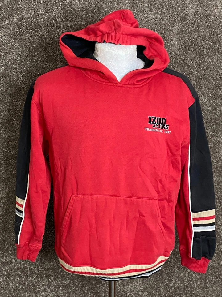 Izod Jeans Pullover Sudadera con Capucha Logo Cosido Original 37 Niños L 14/16 Manga Larga Foto 1 de 4