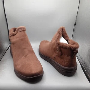 Ryka Nimbus Bootie Women's 10M Brown Ankle Fur Trim D61 - Picture 1 of 9