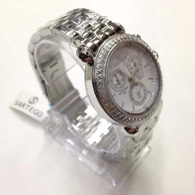 SARTEGO Women's Diamond Collection Chronograph SWISS MADE Watch SDWT385S - Image 1 of 4