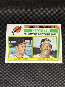 Milt May San Francisco Giants Team Leaders Signed Auto 1982 Topps #576 ~ COA - Picture 1 of 3