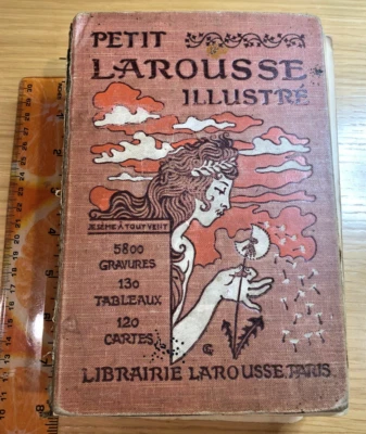 PETIT LAROUSSE ILLUSTRE 1907 * antique HC * Claude Auge 21st ed. - Image 1 of 4