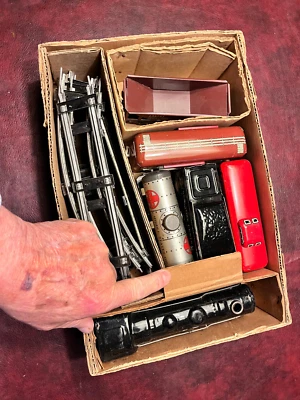 Vintage 6 piezas Juego de tren de cuerda litográfica de hojalata MARX 897 y vías con llave y probado Foto 1 de 4