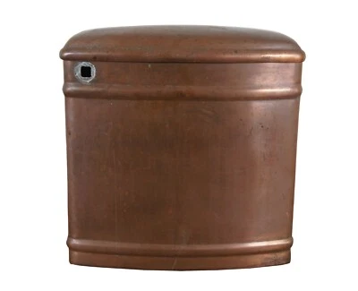 Rare Antique Victorian White Copper Toilet Tank Bathroom Plumbing Fixture 17" - Image 1 of 4