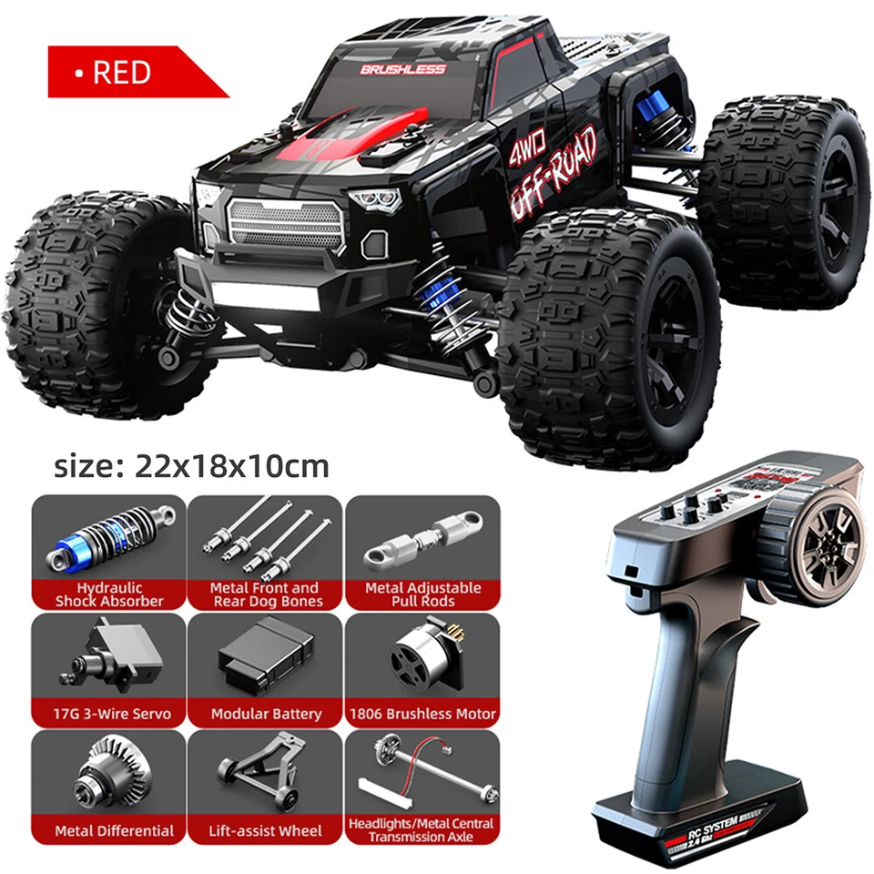 JJRC 4WD 2.4G 40Km/h High Speed brushless Motor Remote Controller Off-Road Car - Image 1 of 4