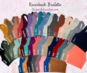 Zenana Ribbed Racerback tank crop top Brami Bralette S-XL 32A - 40DD 54014 - Picture 1 of 24