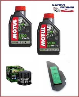 KIT TAGLIANDO HONDA SH 300 2LT OLIO MOTUL 5100 10W30 + F.OLIO + F.ARIA