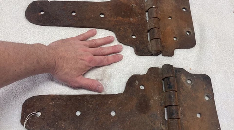 large steel hinges, vintage barn door hinges Cover