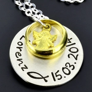TAUFRING GRAVUR, TAUFKETTE, KETTE GRAVUR, TAUFSCHMUCK, TAUFRING GOLD, TAUFE BABY - Bild 1 von 3
