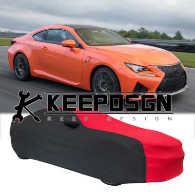 Cubierta de coche interior elástica suave satinada roja rasguño antipolvo para Lexus RC F 200t 300 350 Foto 1 de 4
