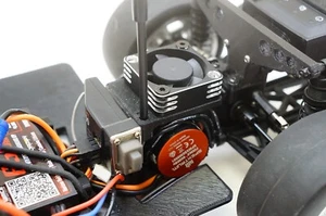 Receiver & Motor Cooling Fan Mount For Losi 1/16 Mini No Prep Drag Car Chevelle - Picture 1 of 6