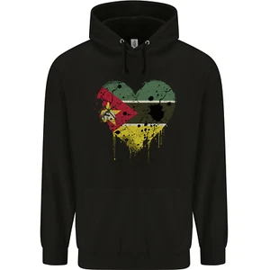Love Mozambique Flag Mozambican Day Football Childrens Kids Hoodie - Picture 1 of 3