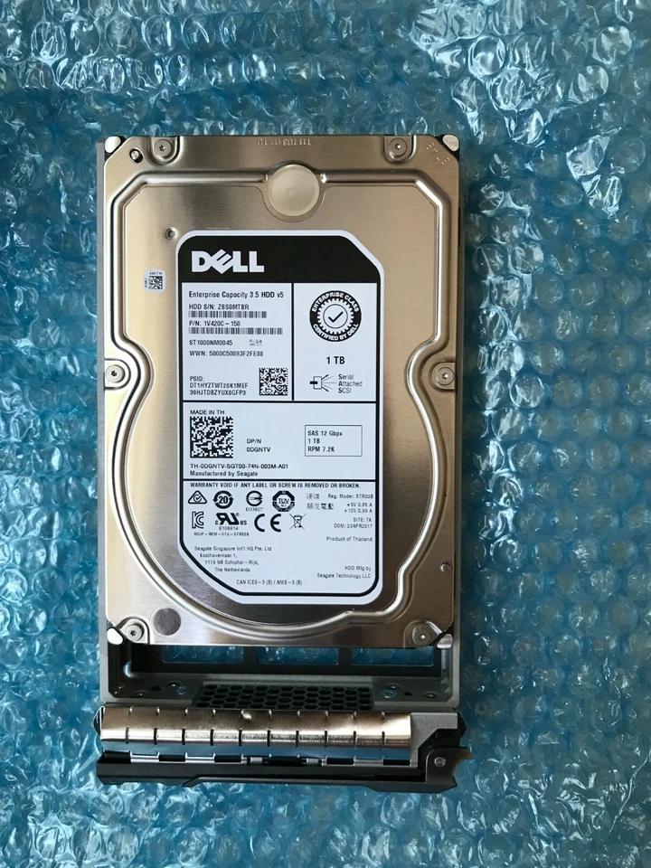 DGNTV DELL SEAGATE ST1000NM0045 1TB 7.2K 3.5 NL SAS 12Gbps HDD 0DGNTV 1V420C-150 - Image 1 of 1