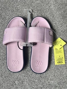 All In Motion Girls Flip Flops Size 2 Pink Summer Comfy Beach Logo - Picture 1 of 6