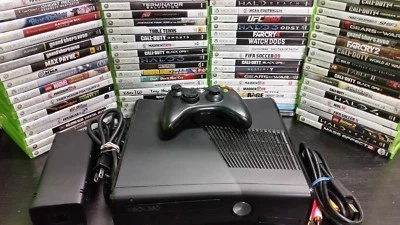 Microsoft Xbox 360 S E HDD Consola de Videojuegos Paquete HDMI con 5 JUEGOS GRATIS NTSC Foto 1 de 3