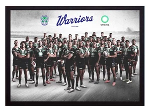 Framed 2025 New Zealand Warriors NRL Rugby League Football Poster - 84cm x 59cm - Picture 1 of 3