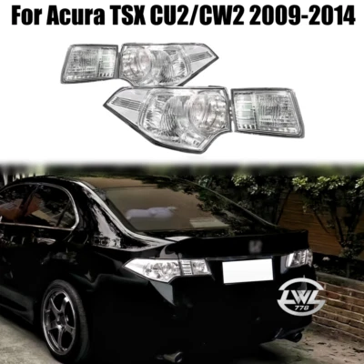Juego de 4 luces traseras de lámpara de freno de lente cristalina para Acura TSX CU2/CW2 2009-2014 Foto 1 de 4