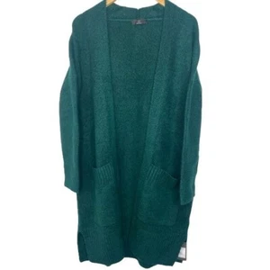 Woolen Bloom ladies long Cardigan Green size Medium New With Tags - Picture 1 of 12