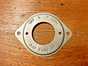 AAF Type A7 Magneto Switch Cover Plate, Exact Replica Part, Stamped Steel, Nice! - Bild 1 von 2