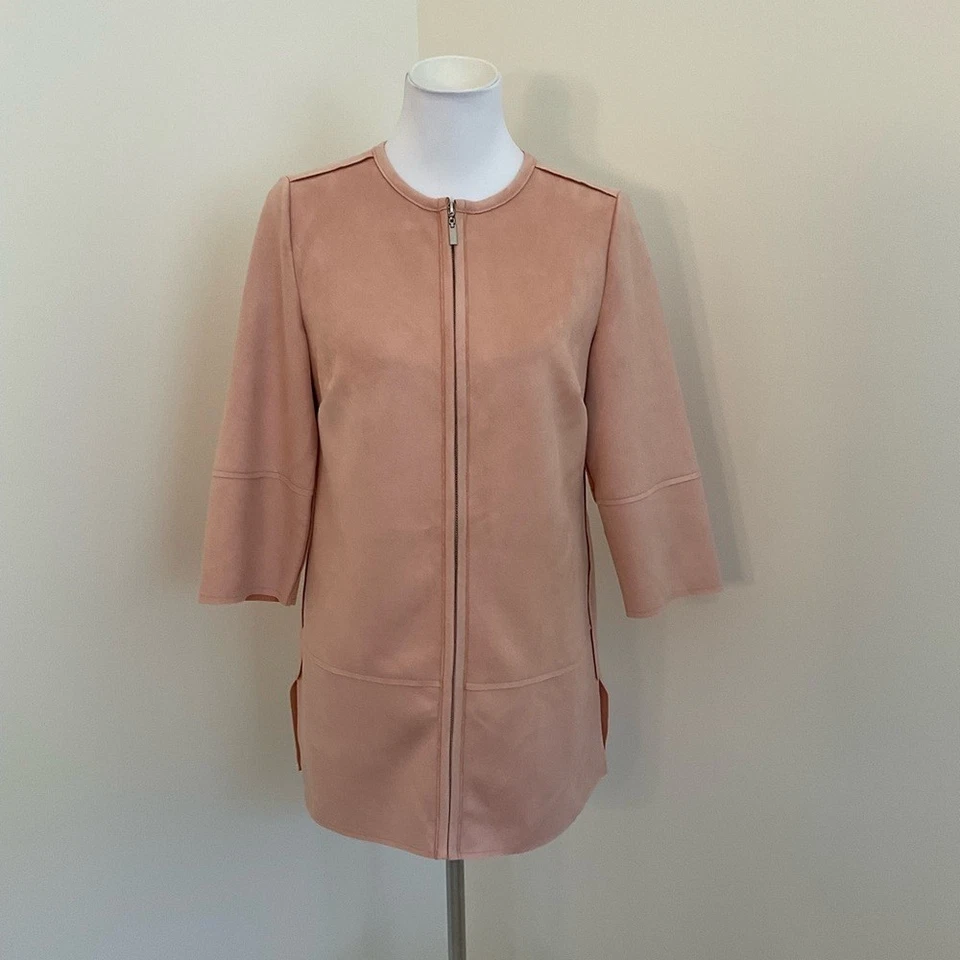 NWT Chico's Faux Suede Zip-Up Jacket - Image 1 of 4