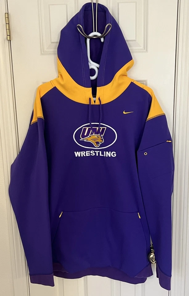 Vintage Northern Iowa Wrestling Sweatshirt Hoodie Nike Team EMBROIDERED XL Nice! - Image 1 of 4